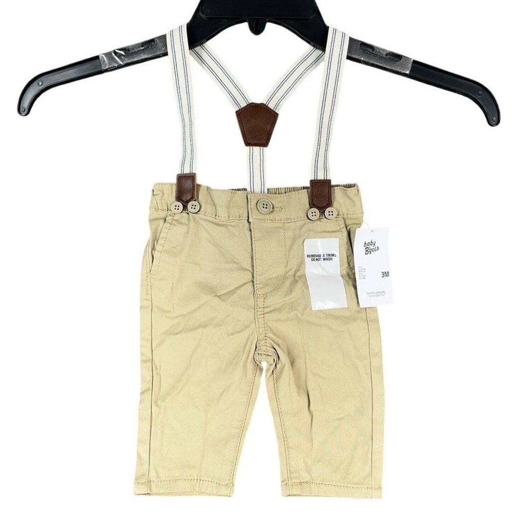 OshKosh Suspender Dress Pants Trousers Classiccore Vintage Style‎ Baby Boy 3M